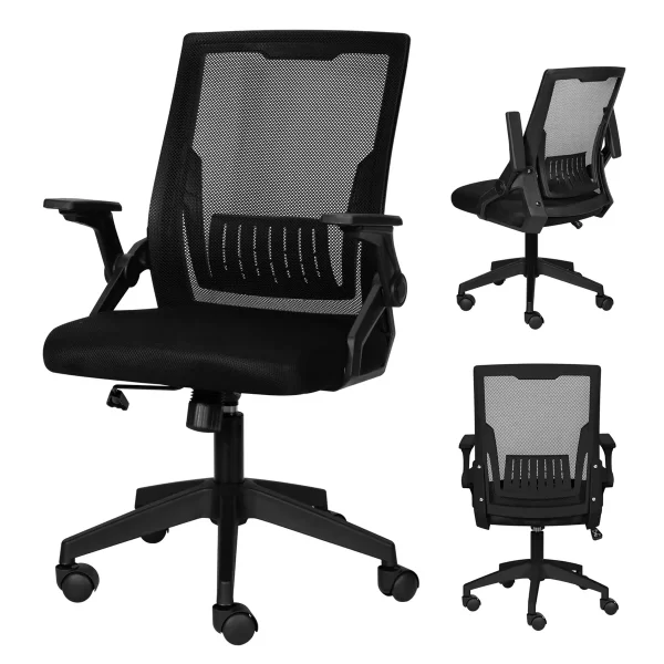Silla Carla Ergonómica Asiento De Memoria Látex Soporte Lumber Biónico Apoyabrazo Ajustable Silla De Escritorio Ejecutiva Vidita Silla De Oficina Giratoria Color Negro