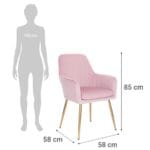 Silla Jaca Rosado 85x58x58 cm - JUST HOME COLLECTION 16 16A