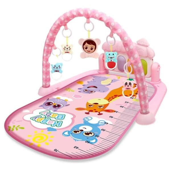 Alfombra Musical Con Piano Set Estimulación Para Bebe Color Rosa claro