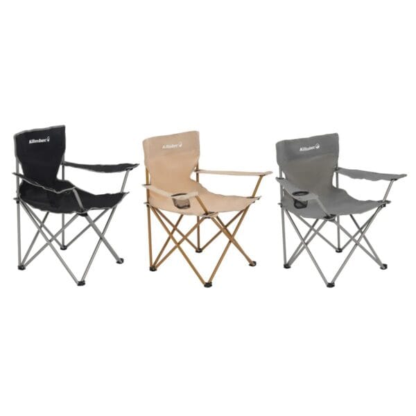 KLIMBER | Silla camping c/apoya brazos 84x80x52 cm Colores Surtidos