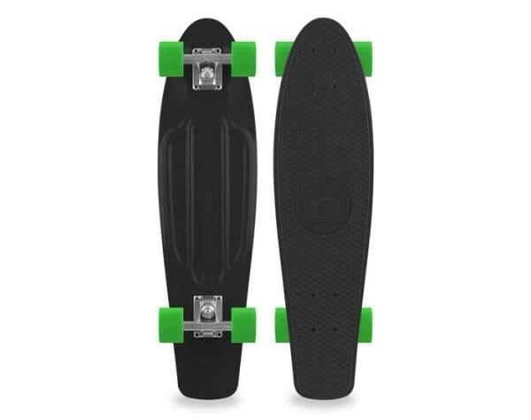 Skate Penny patineta ruedas LED niños, negro