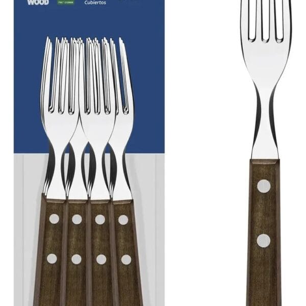 Pack 12 Tenedores De Mesa Tramontina Tradicional Mango Madera