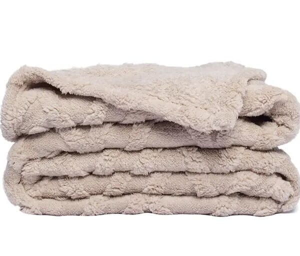 Manta Sherpa Jacquard Crema 1,5 Plaza Relan