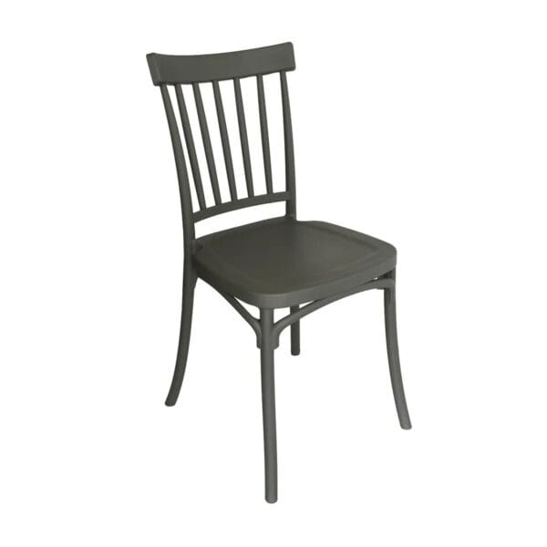 Set 6 Silla Plástico Apilable Nordic Design Gris Escandinavia