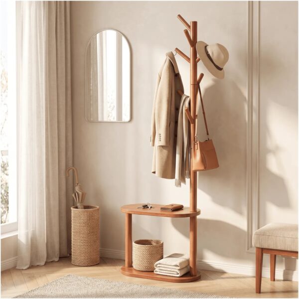 Perchero Árbol Con Repisa Estilo Nórdico Dormitorio Entrada- Homer Design