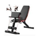 Banco Abdominal Plegable Negro Ajustable y Bandas Elásticas 1 1A 73