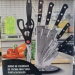 Juego de Cuchillos de Cocina mas taco portacuchillos 8 pcs Just Home Collection 1 1A 82