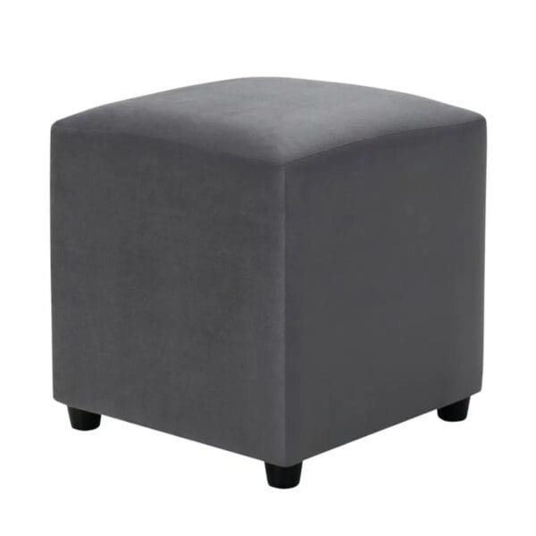 Puff Silla Gris Felpa 45x45x45