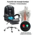 Silla Solana Ejecutiva Reclinable Con Masajeador Reposapies Silla De Oficina Cuero Giratorio-VIDITA 2 2 21