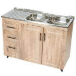 Mueble Lavaplatos Domsa Derecho Nogal 120x50x90cm 2 2A 221