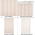 Cortina Vertical Screen 130cm ancho x 230cm alto Persiana Beige BERTEX 2 2A 230
