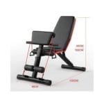 Banco Abdominal Plegable Negro Ajustable y Bandas Elásticas 2 2A 67
