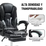 Silla Solana Ejecutiva Reclinable Con Masajeador Reposapies Silla De Oficina Cuero Giratorio-VIDITA 3 3 22