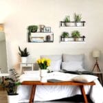 Repisas Flotantes De Madera Modernas X3 Con Reja Pino NAN0075 3 3A 197