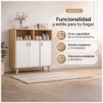 Cómoda Vanguardia Velador Zapatero Multiuso Hall Organizador Color Marrón claro 3 3A 217