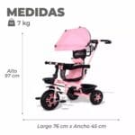 Coche Triciclo Infantil 4 En 1 Rosado 3 3A 78
