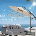 Quitasol Lateral 3 mts. ajustable e impermeable para jardín - ELEMENT DESIGN 4 4 11