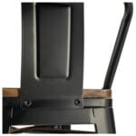Pack 4 Pisos De Bar Tolix Asiento de Madera Negro - Novahus 4 4A 147