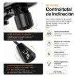 Silla Oficina Ergonómica Reclinable Apoyabrazos Ajustables Negro Casabella 4 4A 183