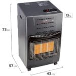 Estufa a Gas 15 Kg Gas FEL-1440 Negro FENSA 4 4A 44