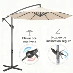 Quitasol Lateral 3 mts. ajustable e impermeable para jardín - ELEMENT DESIGN 5 5 8