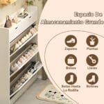 Zapatero Organizador con 3 Puertas y 2 Cajones, Capacidad 12 Pares Element Design 6 5A 134