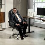 Silla Solana Ejecutiva Reclinable Con Masajeador Reposapies Silla De Oficina Cuero Giratorio-VIDITA 6 6