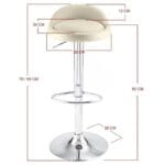Pack 2 SILLA BAR ROUND / Crema/Beige 6 6A 117