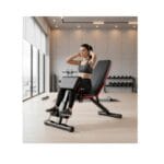 Banco Abdominal Plegable Negro Ajustable y Bandas Elásticas 6 6A 47