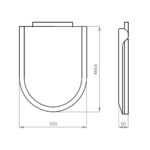 Asiento y Tapa P.P. Soft Close para WC New Ares - STRETTO 7 7A 102