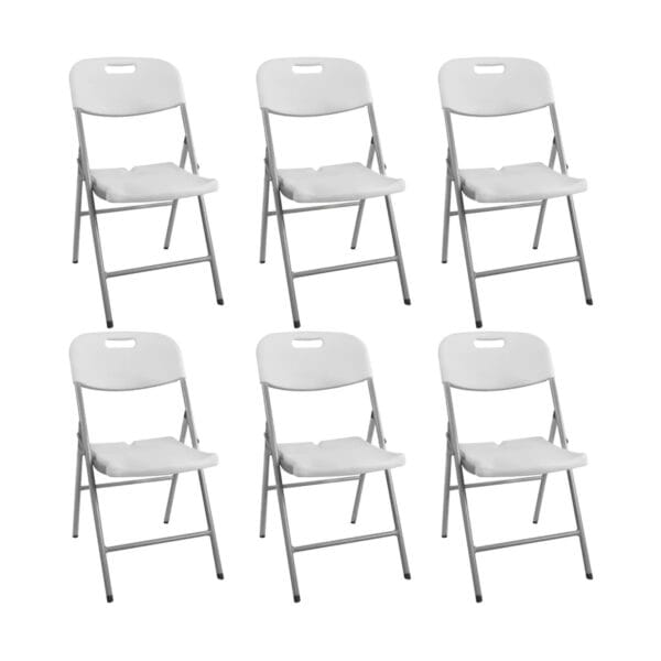 Pack 6 Sillas Plegable Blancas HC