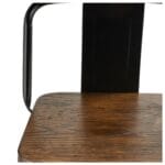 Pack 4 Pisos De Bar Tolix Asiento de Madera Negro - Novahus 7 7A 74