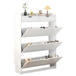 Zapatero Organizador con 3 Puertas y 2 Cajones, Capacidad 12 Pares Element Design 1 7A 78