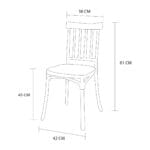 Set 6 Silla Plástico Apilable Nordic Design Gris Escandinavia 7 7A 82