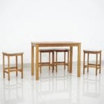 Set 4 Pisos Bar Natural Madera de Acacia con un Estilo Boho Chic Just Home Collection 7 7A 83