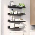 Repisa Flotantes De Madera Multipropósito Kit X4 NAN0103 6 7A 88