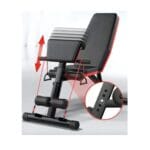 Banco Abdominal Plegable Negro Ajustable y Bandas Elásticas 8 8A 20