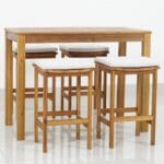 Set 4 Pisos Bar Natural Madera de Acacia con un Estilo Boho Chic Just Home Collection 8 8A 58