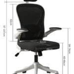 Silla Oficina Ergonómica Reclinable Apoyabrazos Ajustables Negro Casabella 9 9A 19