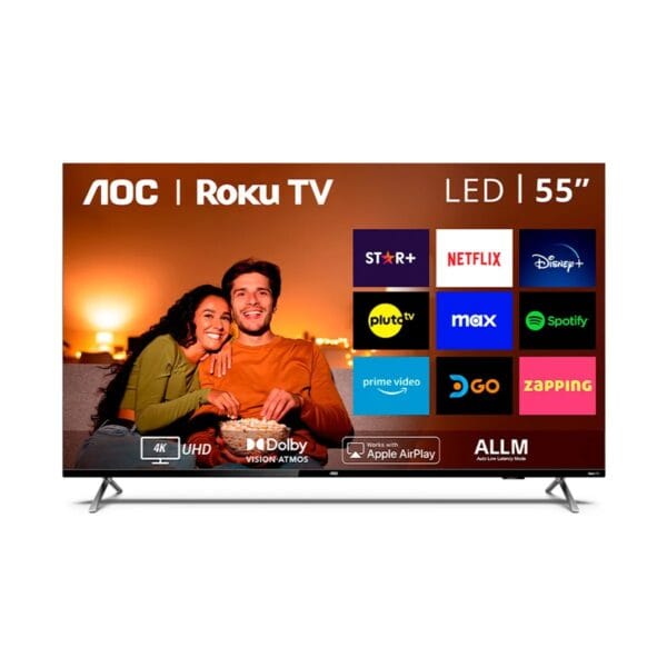 Smart TV 55" UHD LED 4K AOC Roku 55U6125 