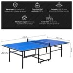 Mesa de Ping Pong Plegable Azul ATLETIS 3 Atletis 2 1