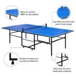 Mesa de Ping Pong Plegable Azul ATLETIS 4 Atletis 3 1