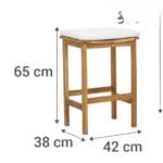 Set 4 Pisos Bar Natural Madera de Acacia 9 Boho