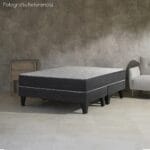Cama Europea Apolo Black 2P BD Respaldo 3