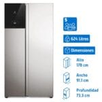 Refrigerador Side by Side No Frost 624 lt. Inox ES60S 3 Electrolux 624lt. ES60S 1