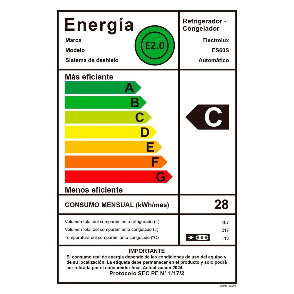 Electrolux 624lt. ES60S - 10 Electrolux 624lt. ES60S 10