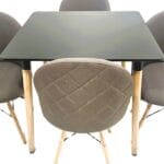 Mesa Negra Sillas Mariposas 2