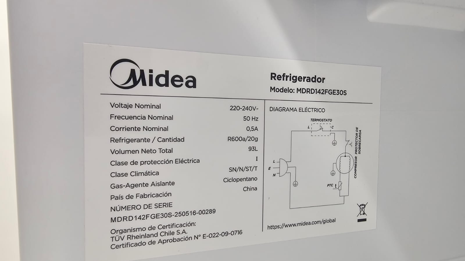 Midea 93l - 6 Midea 93l 6