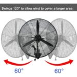 Ventilador Nebulizador Industrial 26" con Agua Negro 11 Pared 1