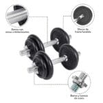 Set Mancuernas 35kg Acero + Barra Preolimpica Z 10 Pre Olimpico
